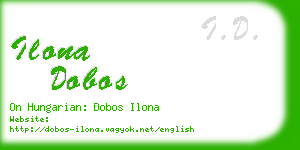 ilona dobos business card